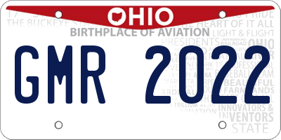 OH license plate GMR2022
