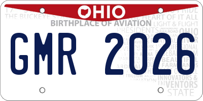 OH license plate GMR2026