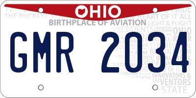 OH license plate GMR2034