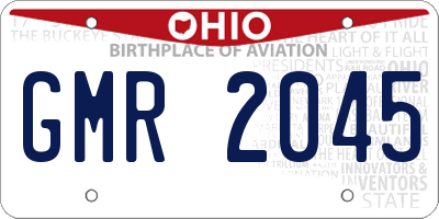 OH license plate GMR2045