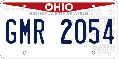 OH license plate GMR2054