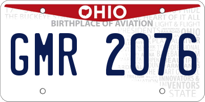 OH license plate GMR2076