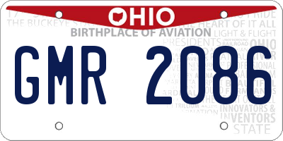 OH license plate GMR2086