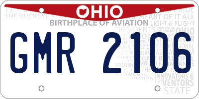 OH license plate GMR2106