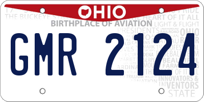 OH license plate GMR2124
