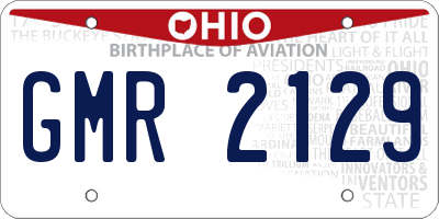 OH license plate GMR2129