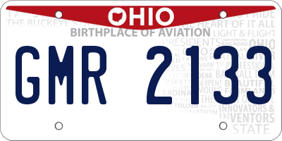 OH license plate GMR2133