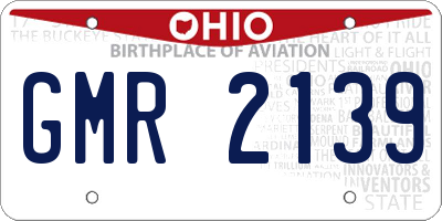OH license plate GMR2139