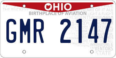 OH license plate GMR2147