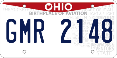 OH license plate GMR2148