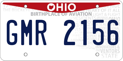 OH license plate GMR2156
