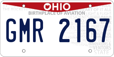 OH license plate GMR2167