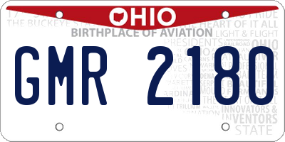 OH license plate GMR2180