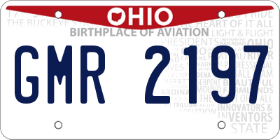 OH license plate GMR2197