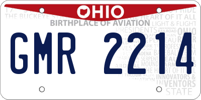 OH license plate GMR2214