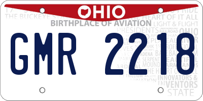OH license plate GMR2218