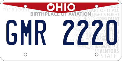 OH license plate GMR2220