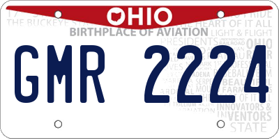 OH license plate GMR2224