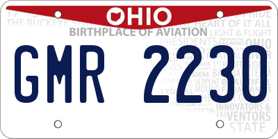 OH license plate GMR2230