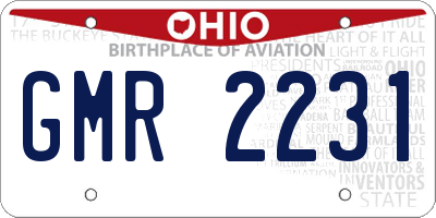 OH license plate GMR2231