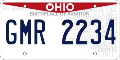OH license plate GMR2234