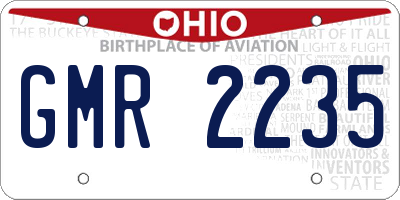 OH license plate GMR2235