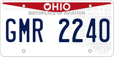 OH license plate GMR2240