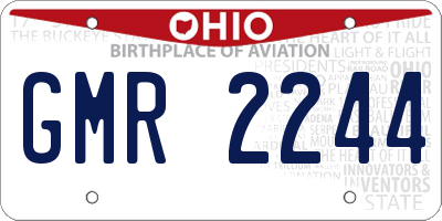 OH license plate GMR2244