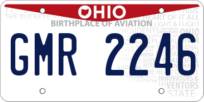 OH license plate GMR2246