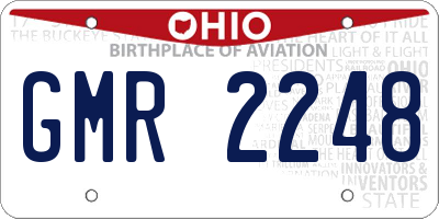 OH license plate GMR2248