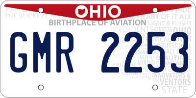 OH license plate GMR2253