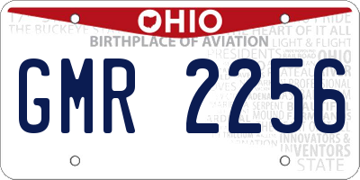 OH license plate GMR2256