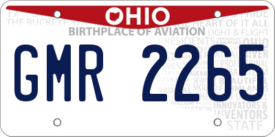 OH license plate GMR2265