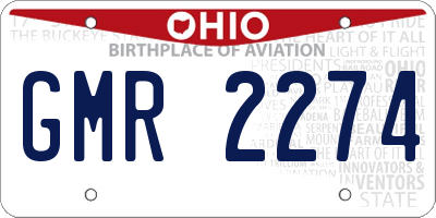 OH license plate GMR2274