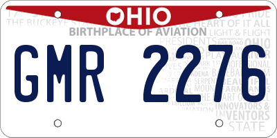 OH license plate GMR2276