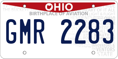 OH license plate GMR2283