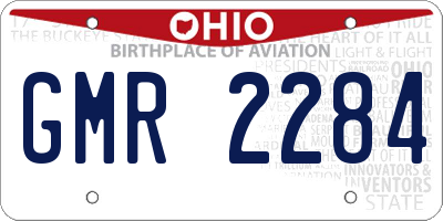 OH license plate GMR2284