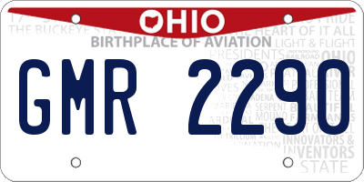 OH license plate GMR2290