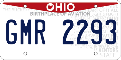 OH license plate GMR2293