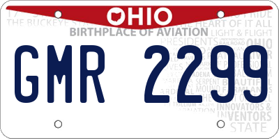 OH license plate GMR2299