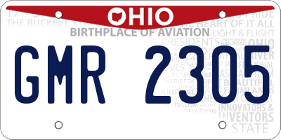 OH license plate GMR2305