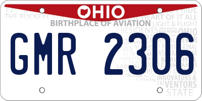 OH license plate GMR2306