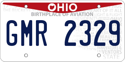 OH license plate GMR2329