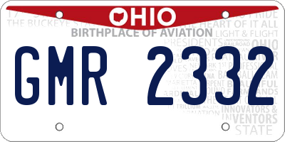 OH license plate GMR2332