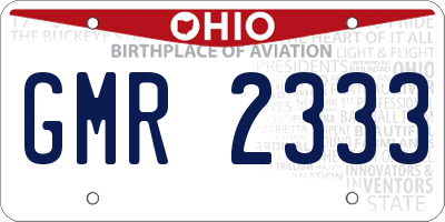 OH license plate GMR2333