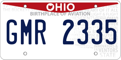 OH license plate GMR2335