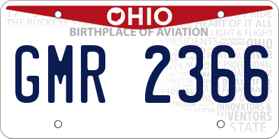 OH license plate GMR2366