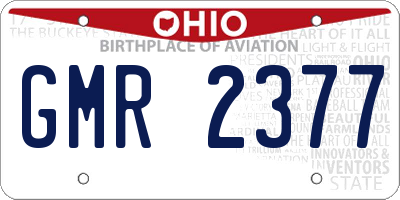 OH license plate GMR2377