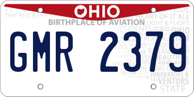 OH license plate GMR2379
