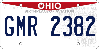 OH license plate GMR2382